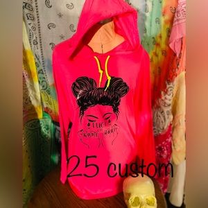 This is one of my “BADDIE” custom made shirts! Get you one!